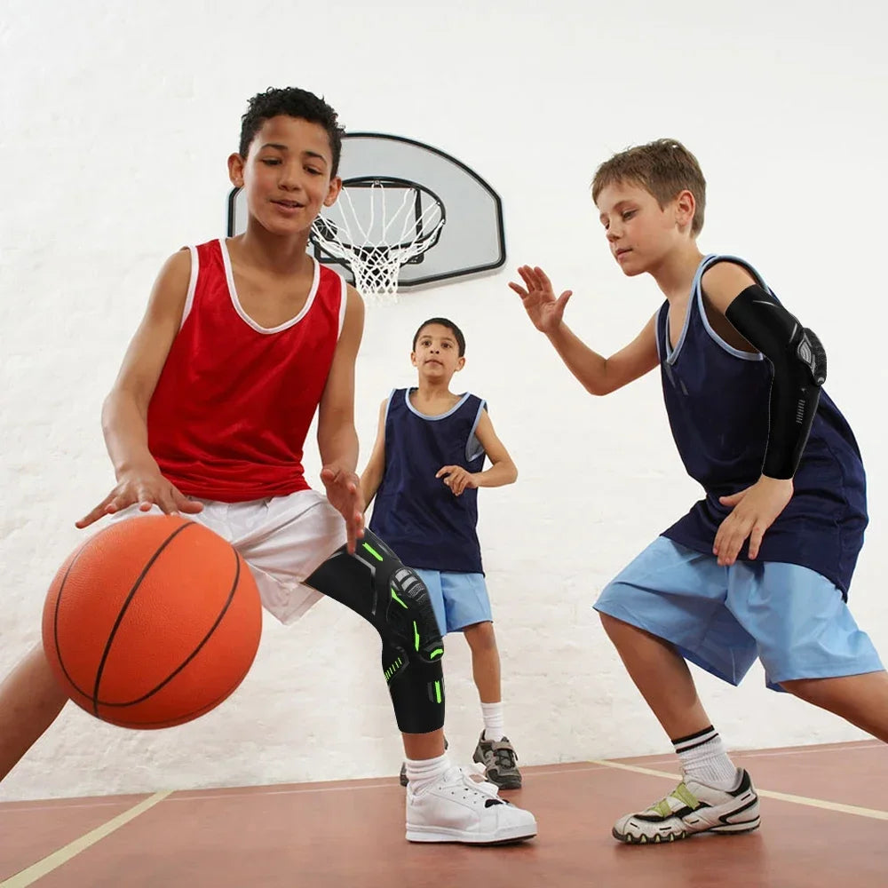 Kids Arm Elbow Sleeve Pads 5-15 Years Children Youth Sports Compression Protective Elbow Guard for Basketball, Football, Cycling