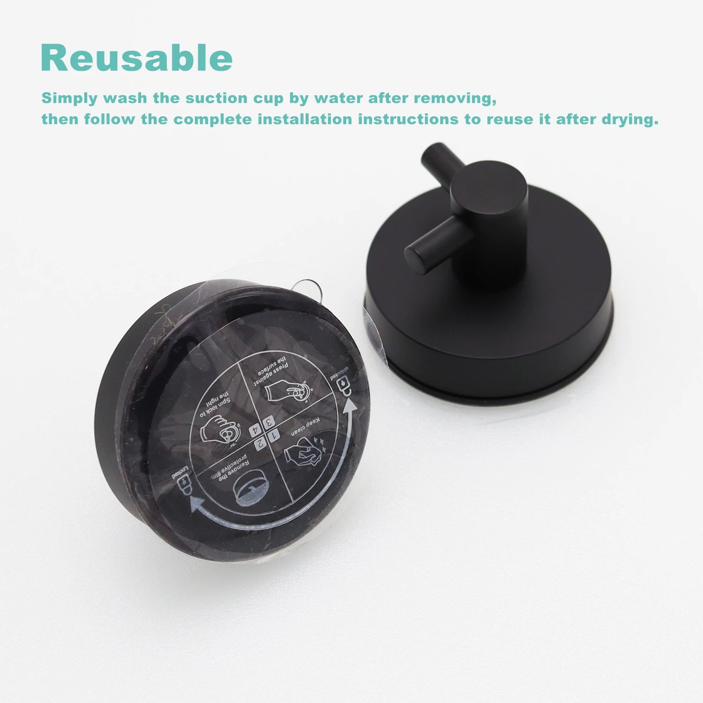1/2/4pcs 5KGS Reusable Towel Hook Vacuum Suction Cup Hook Robe Hooks Kitchen Bathroom Home Suction Hook Hanger Accessories