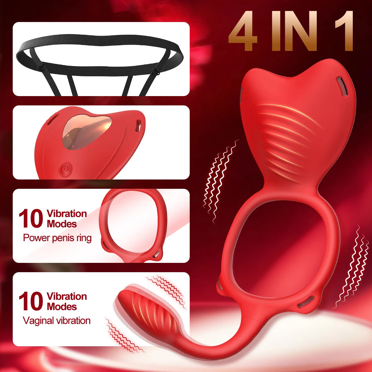 App Control Wearable Panty Vibrator Female 9 Vibration with Wireless Control Penis Ring Clitoral Stimulator Adult Sexy Toys 18+
