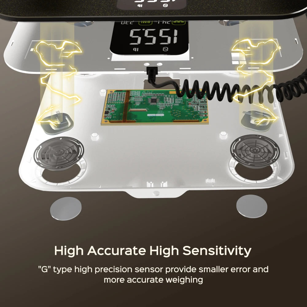 Smart Bioimpedance Scale New Smart Body Composition Scale Digital Scale Body Fat Weight Scale Balance Bioimpedance Scale