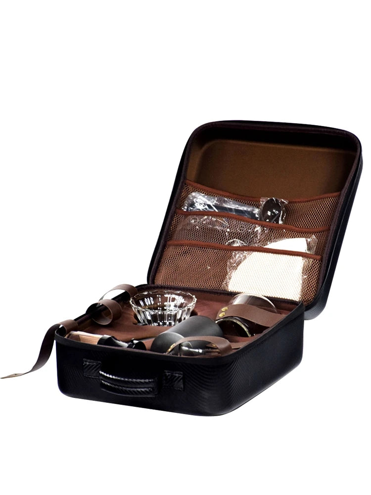 Luxury Coffee Gift Box Set Grinder Hand Pot Glass Drip Filter Household Coffee Coffee Christmas Gift Coffeeware