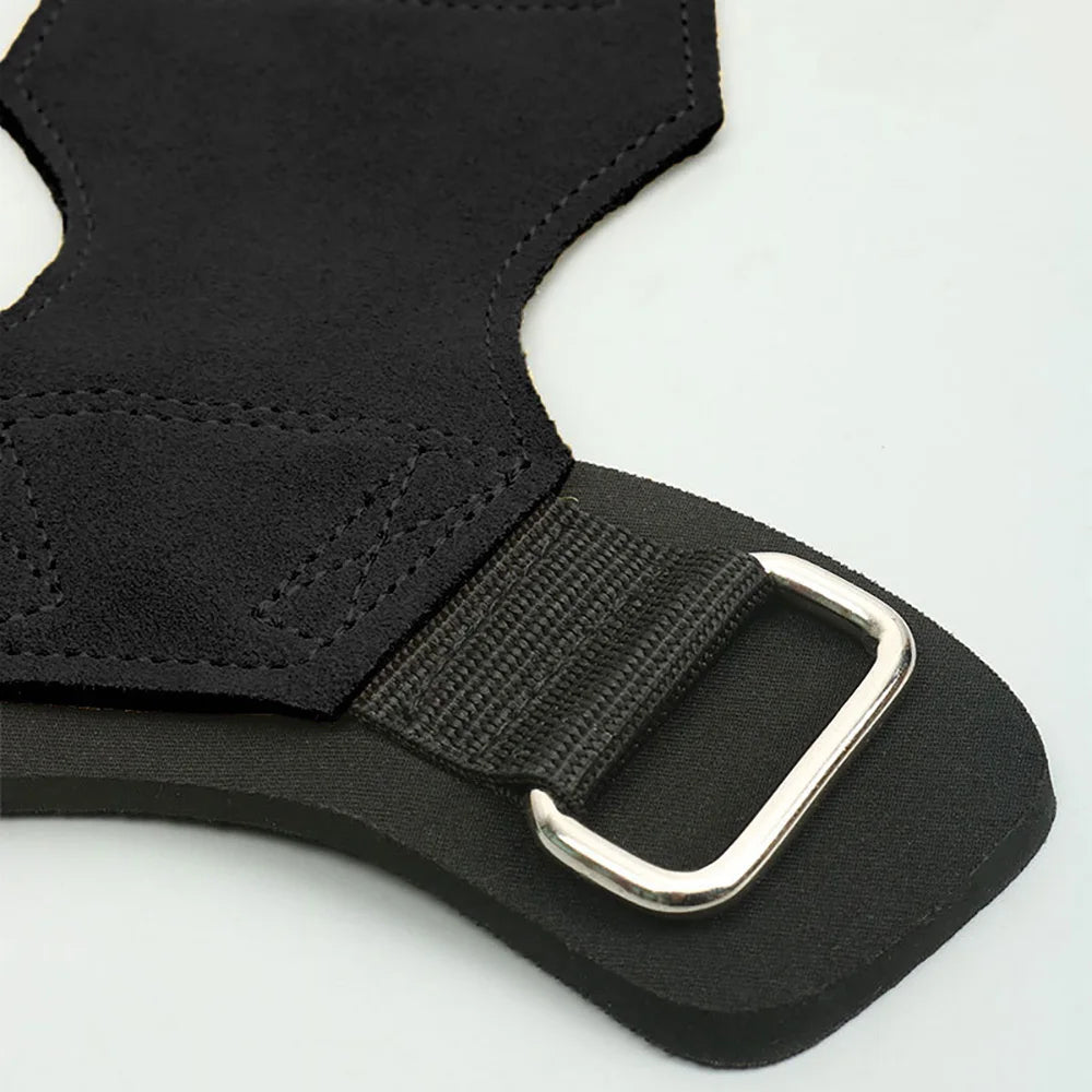 Wrist Straps for Weightlifting Double Layers Cow Leather Gloves Women Men Deadlift Maximum Grip Support Bench Press Pull-up F18