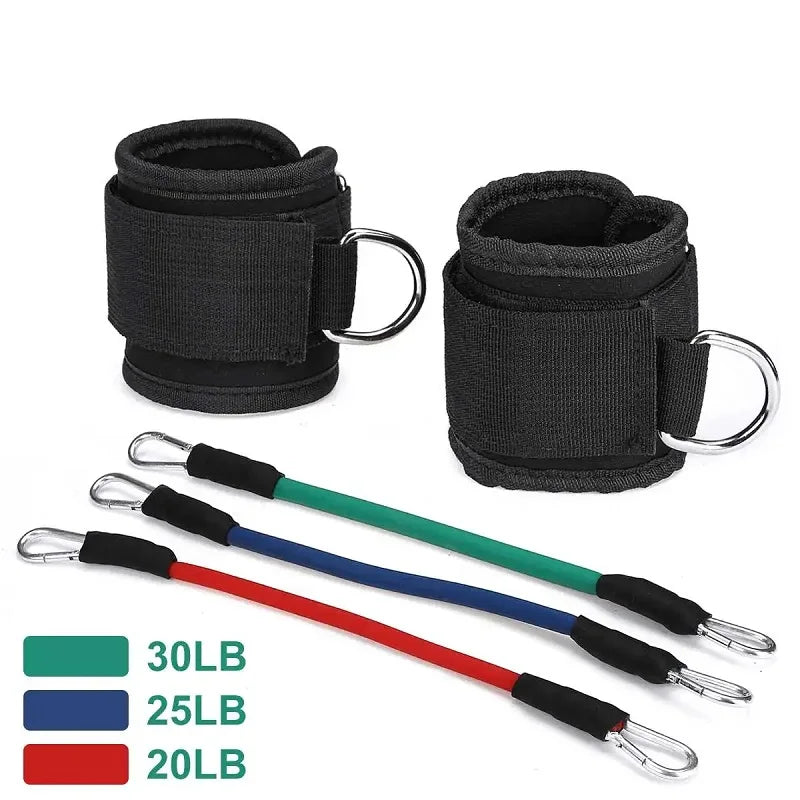Booty Leg Resistance Bands With Ankle Strap Hip Fitness Trainer Pull Rope Exercises Band Leg Butt Training Women Glutes Workout