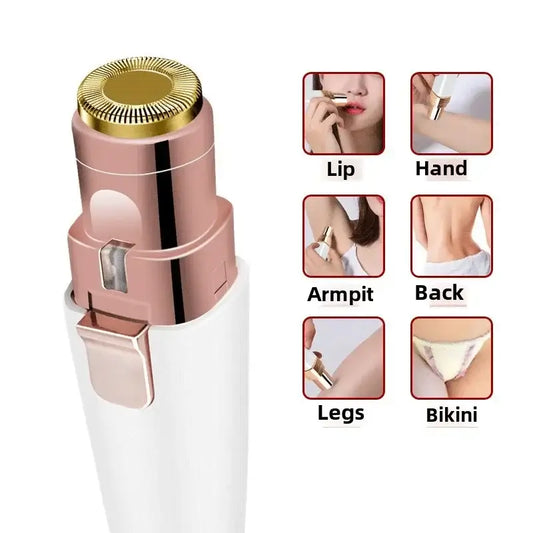 2 in 1 Electric Eyebrow Trimmer Painless Eye Brow Epilator For Women Makeup Mini Razors Portable Facial Hair Removal Shaver