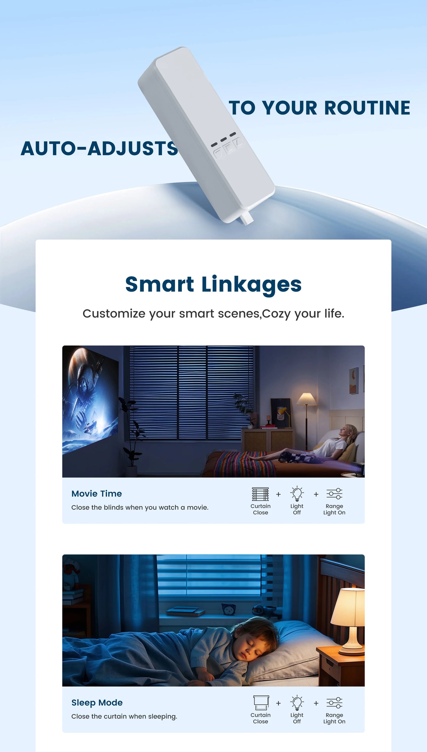 GIRIER Smart Curtain Motor WiFi Motorized Roller Shade Motor for Blinds Works with Alexa Google Home Assistant Supports Tuya APP