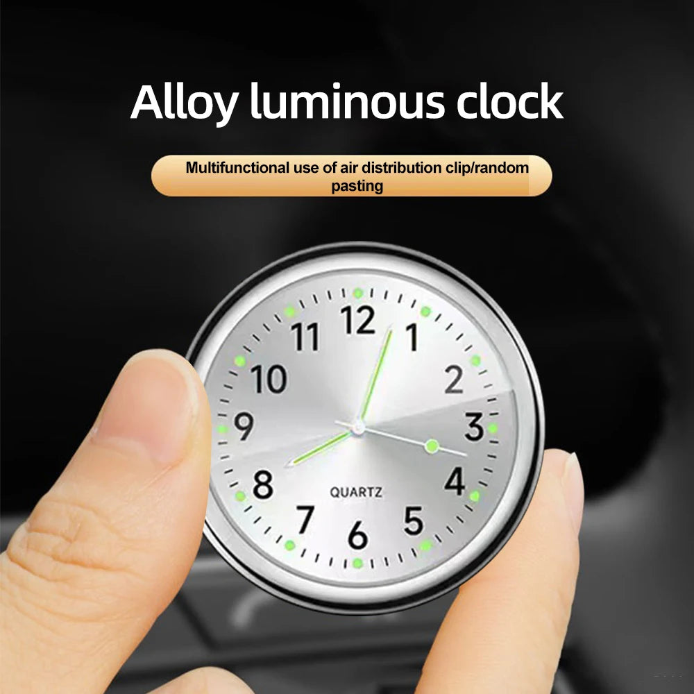 40Mm Luminous Car Clock Waterproof Mini Electronic Clock Quartz Watch Bicycle Motorcycle Watch Auto Dashboard Clock In Car