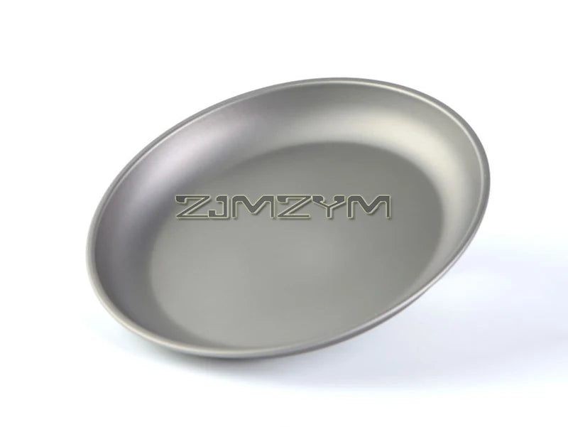 Ultralight Titanium Bowl Pan Plate Dish 22cm 18.5cm Round Plate Outdoor Camping Portable Tableware for Backpacking & Camping