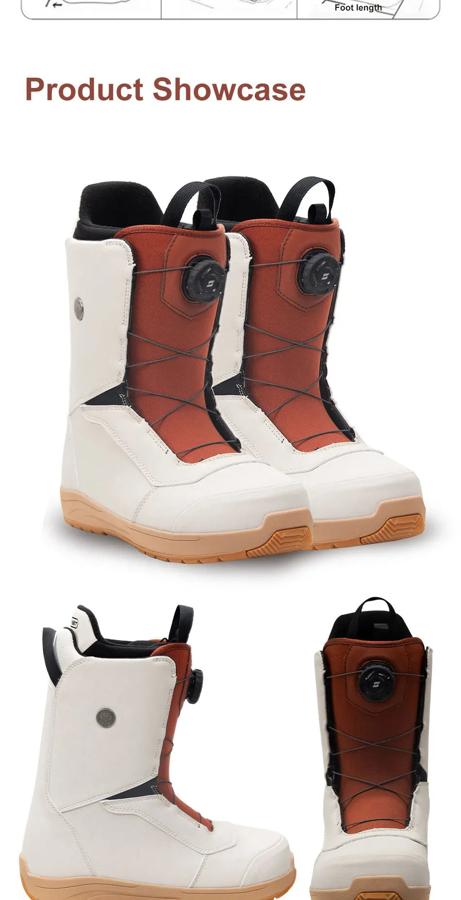TERROR ONLY Quick Lacing Snowboard Boots FITGO System Single Dial Warm Waterproof Anti-Slip Shoes Men Women