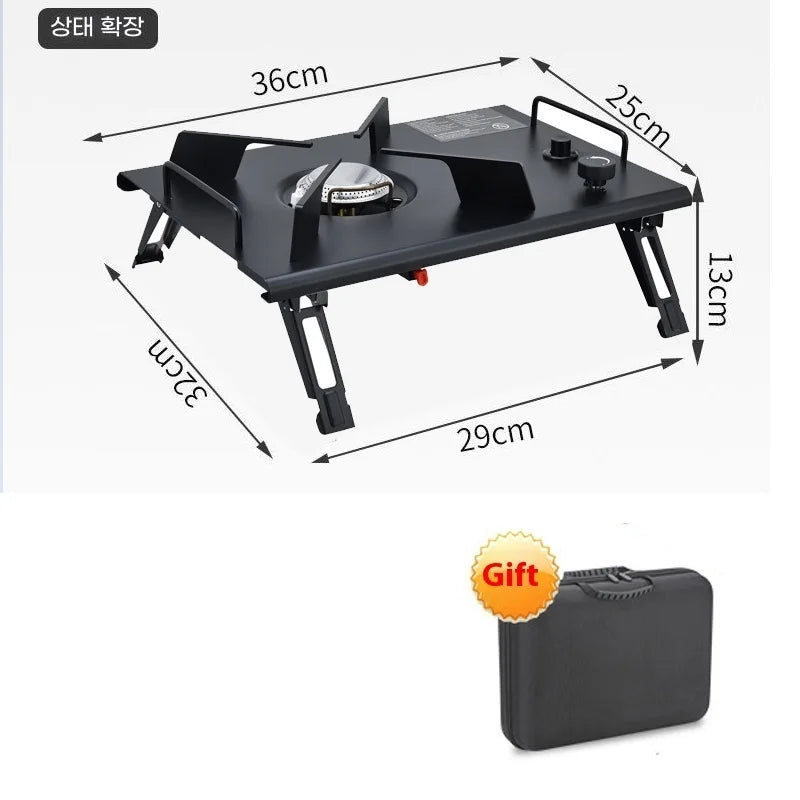 Lohascamping Camping Table IGT Folding multifunctional IGT table Full set roll Brazier table adjustable Desktop burner bbq table