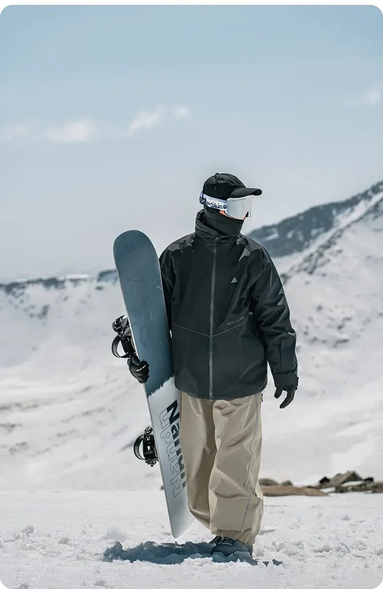 Men's Women's Single Board Waterproof Loose Fit Wear Resistant Professional Double Board Ski Pants Snowboard Pants Men