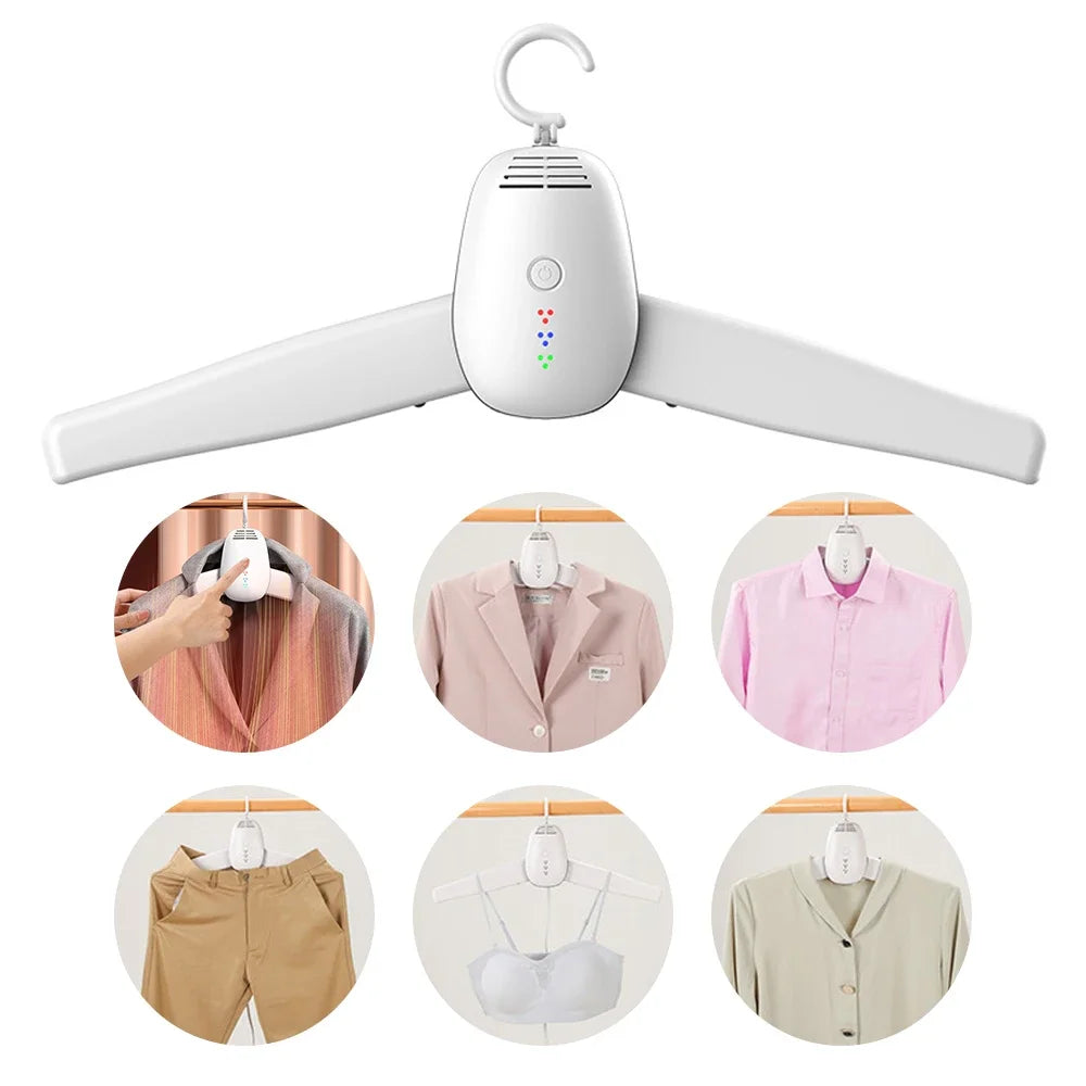 Electric Clothes Drying Rack Hang Clothes Dryer UV Sterilization Portable Travel Home Business Mini Folding Clothes Heater