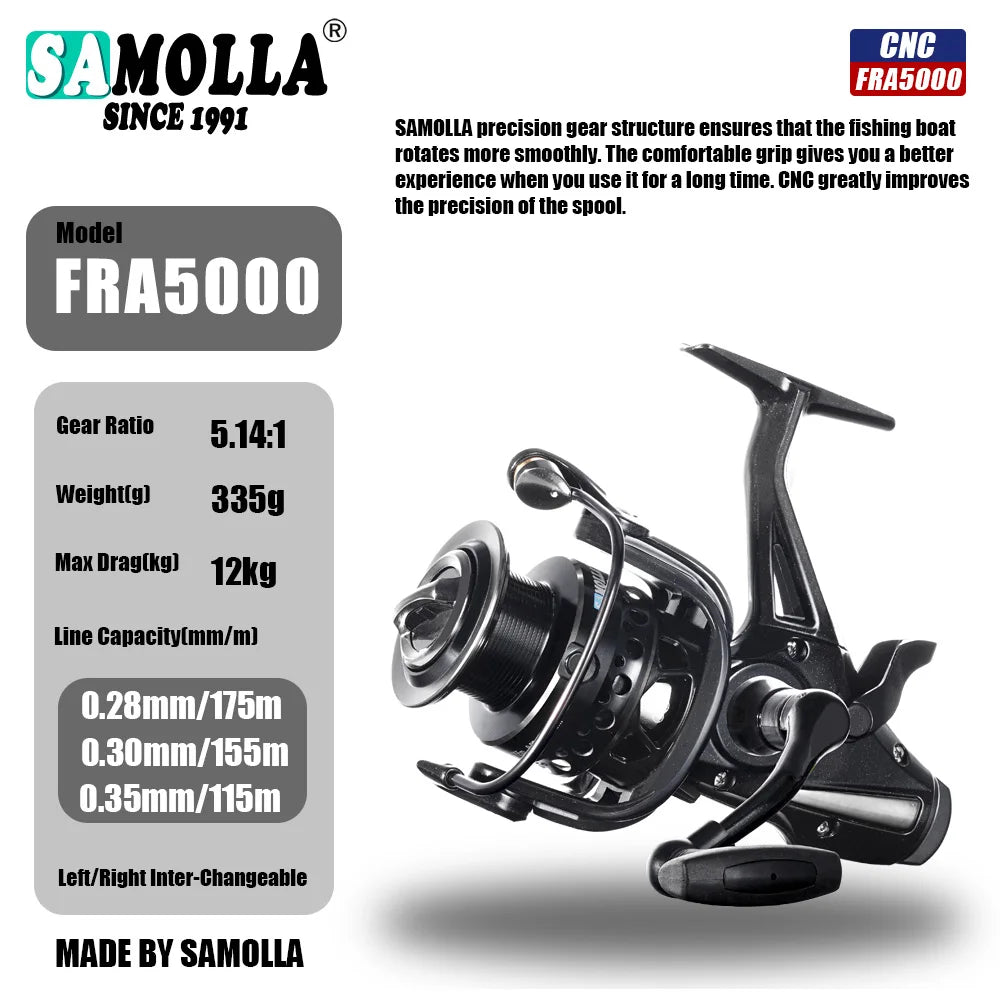 Carp Fishing Reel Spinning Strong Double Drag 12-15kg Molinete Carretilha De Pesca Olta Makaralar Sea Reels Accessories Mar