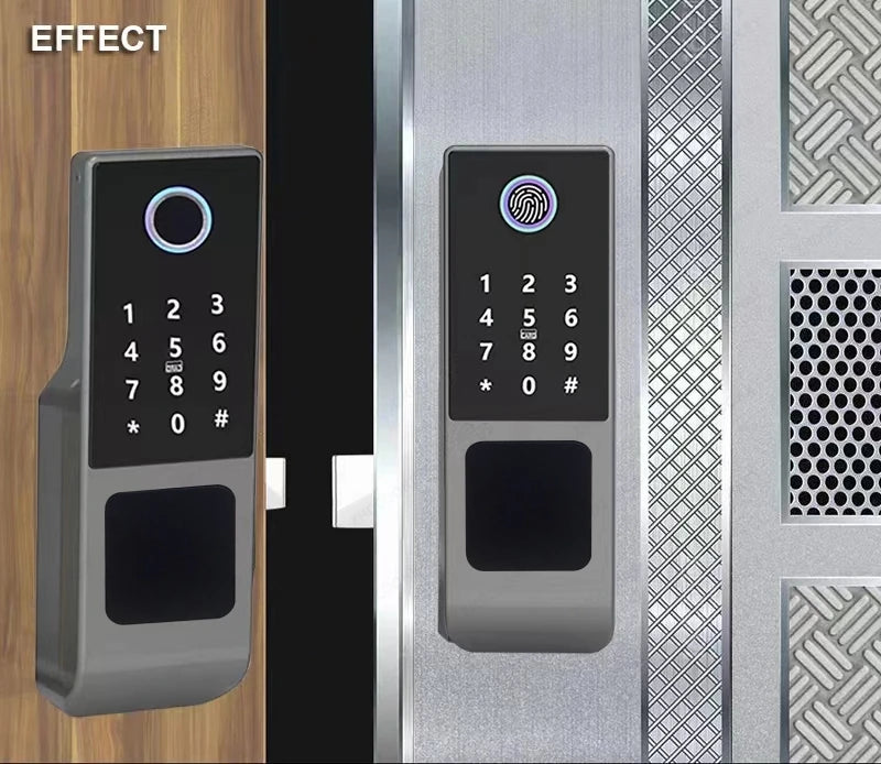 Outdoor Waterproof Tuya Smart Lock with Remote Control IC Card Digital Key-pad Electronic Biometria Security Lock For Gate Door