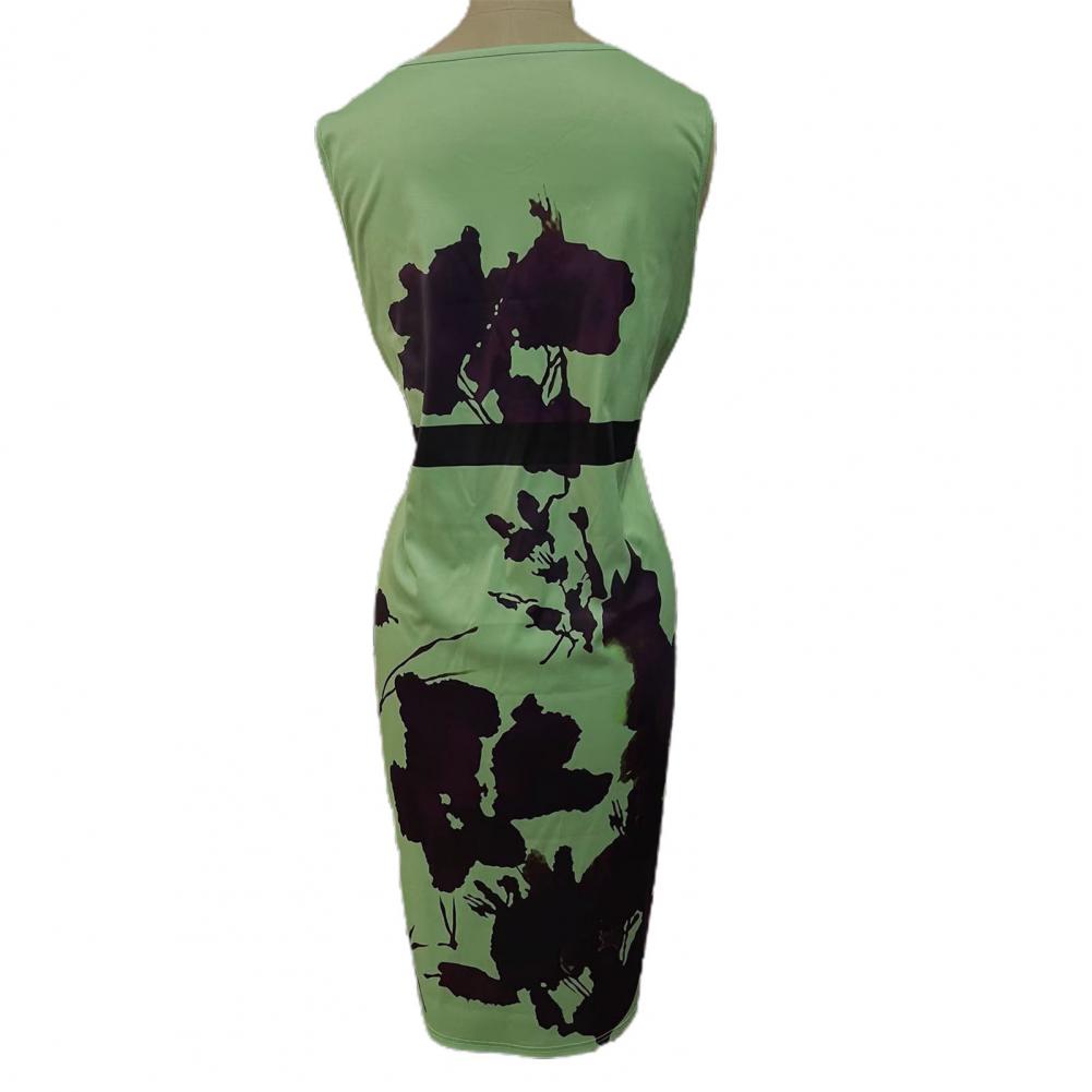 2 Pcs/Set Women Coat Dress Suits Set Floral Print Sheath Midi Dress Open Stitch Dress Suit Jacket Women Outfit Set