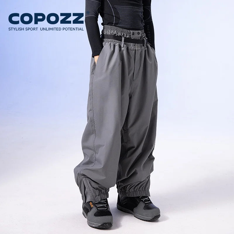 COPOZZ Brand Winter 3L Male Ski Pants Outdoor Sports Permeable Windproof Waterproof Female Snow Pant Warm Ski Snowboard Trousers