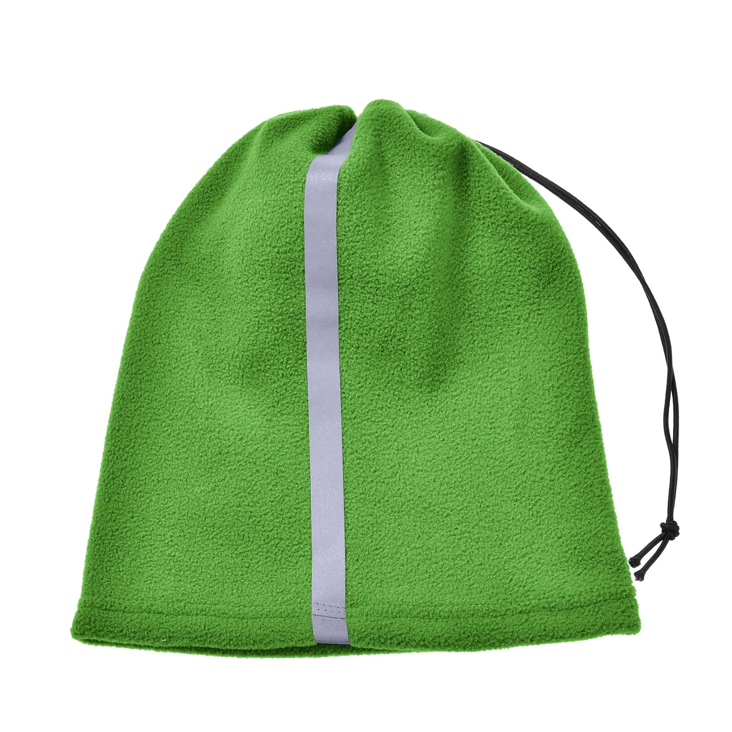Winter Fleece Neck Warmer Reflective Neck Gaiter with Adjustable Drawstring Skiing Windproof Ski Neck Gaiter for Skiing Hiking