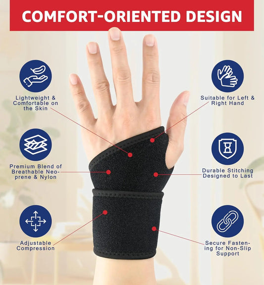 1PC Wrist Wraps for Carpal Tunnel Relief Adjustable Wrist Support Thumb Brace for Sports Protecting Joint Pain Relief