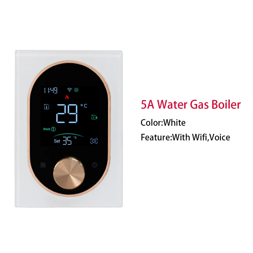 Smart WiFi Thermostat Programmable Knob Temperature Controller Electric Floor Heating Gas Boiler Thermostat for House Office