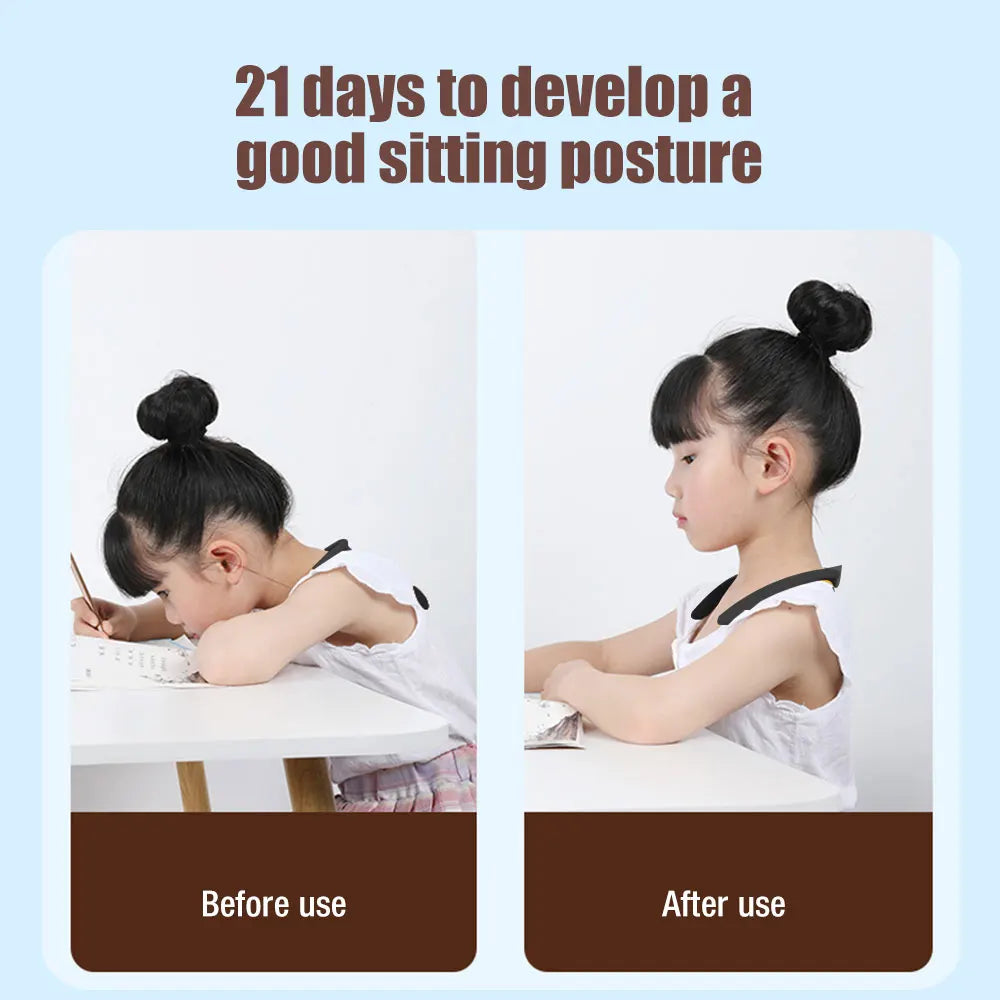 Smart Posture Corrector Vibration Posture Training Reminder Sensor Back Posture Neck Hump Correction Brace for Adult Kids