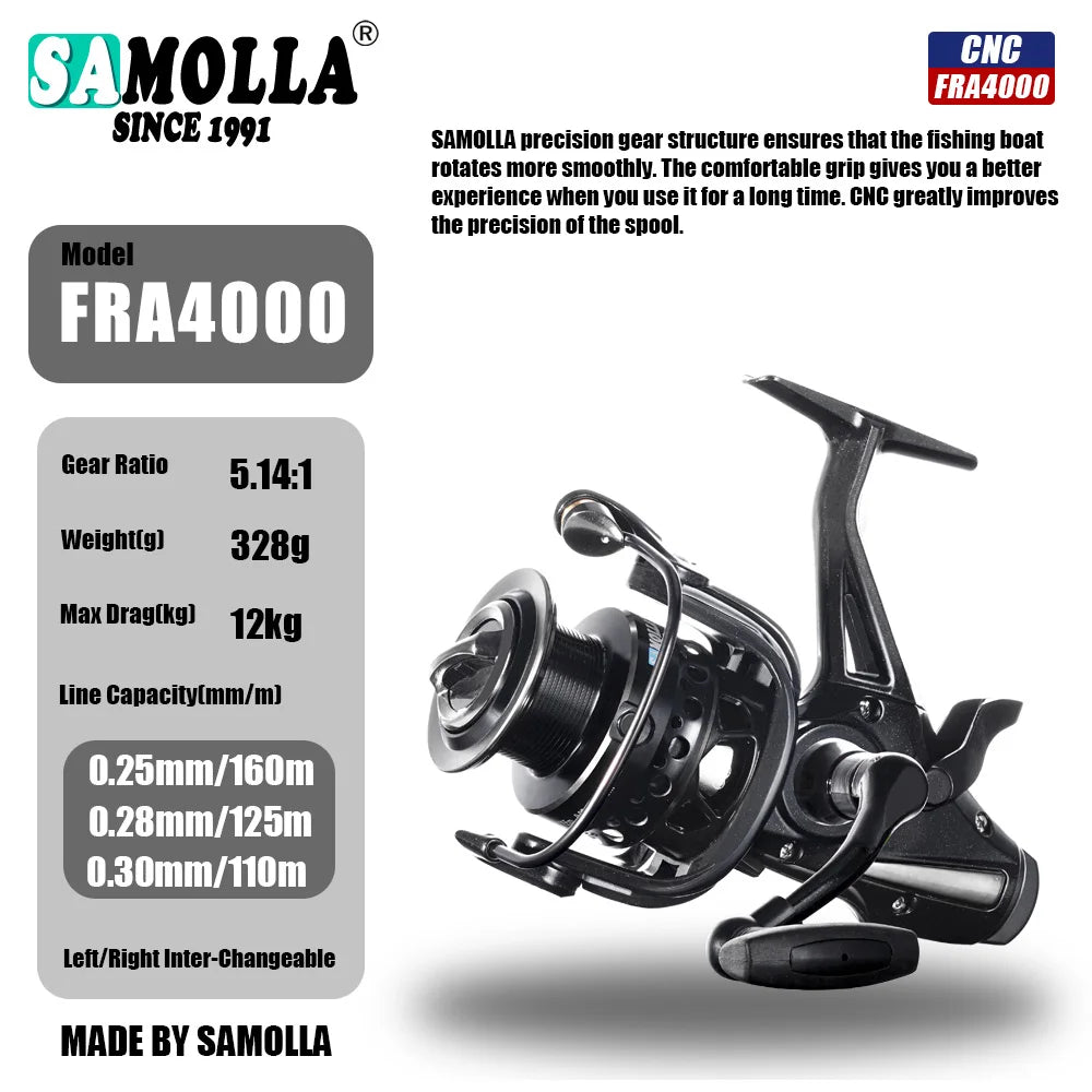 Carp Fishing Reel Spinning Strong Double Drag 12-15kg Molinete Carretilha De Pesca Olta Makaralar Sea Reels Accessories Mar