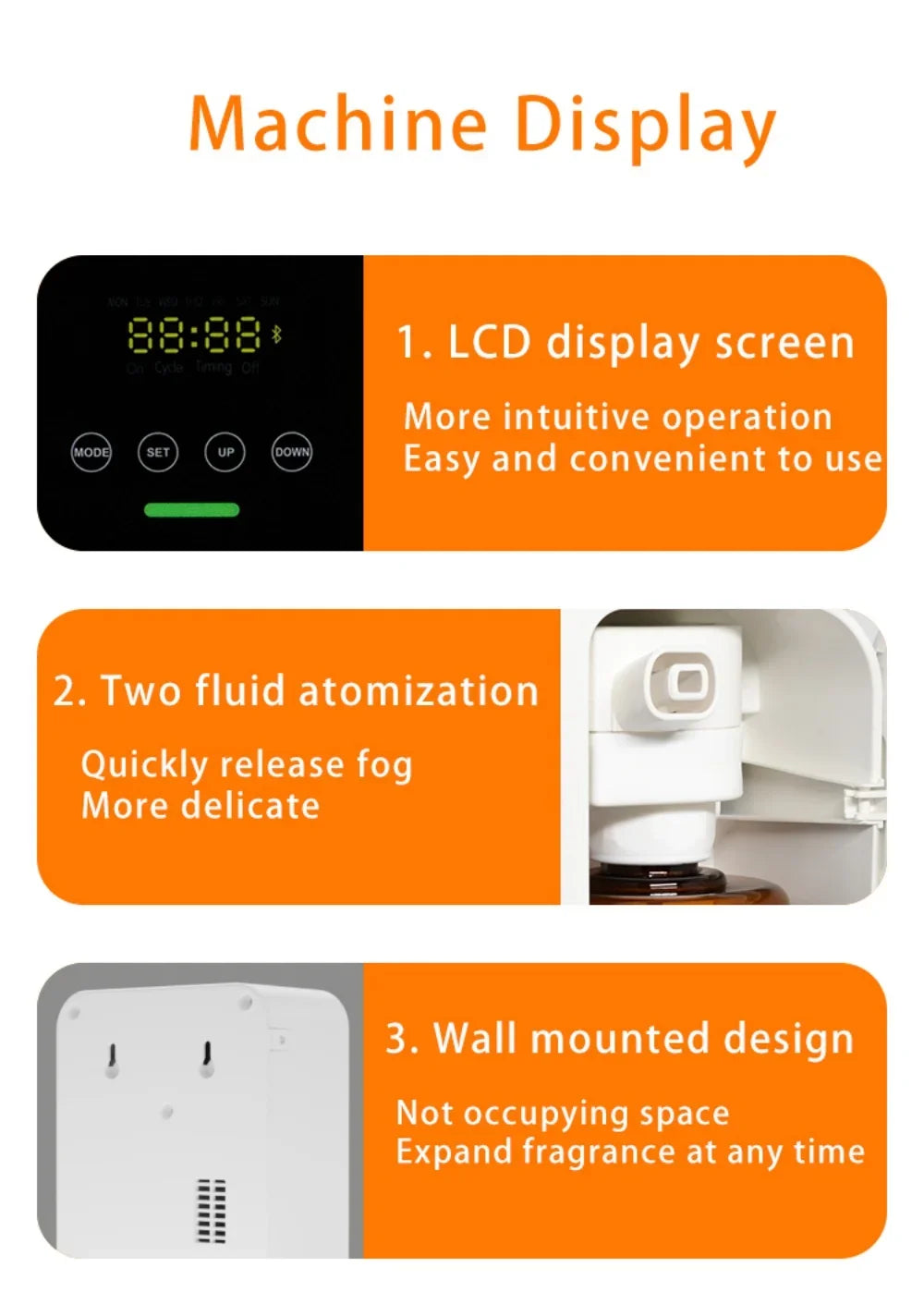 Hotel Aroma Diffuser Machine Wall Mounted Room Fragrance Diffuser Bluetooth Electric Smell Distributor Electric Smell for HomeElectric DiffusersGoWisse.com