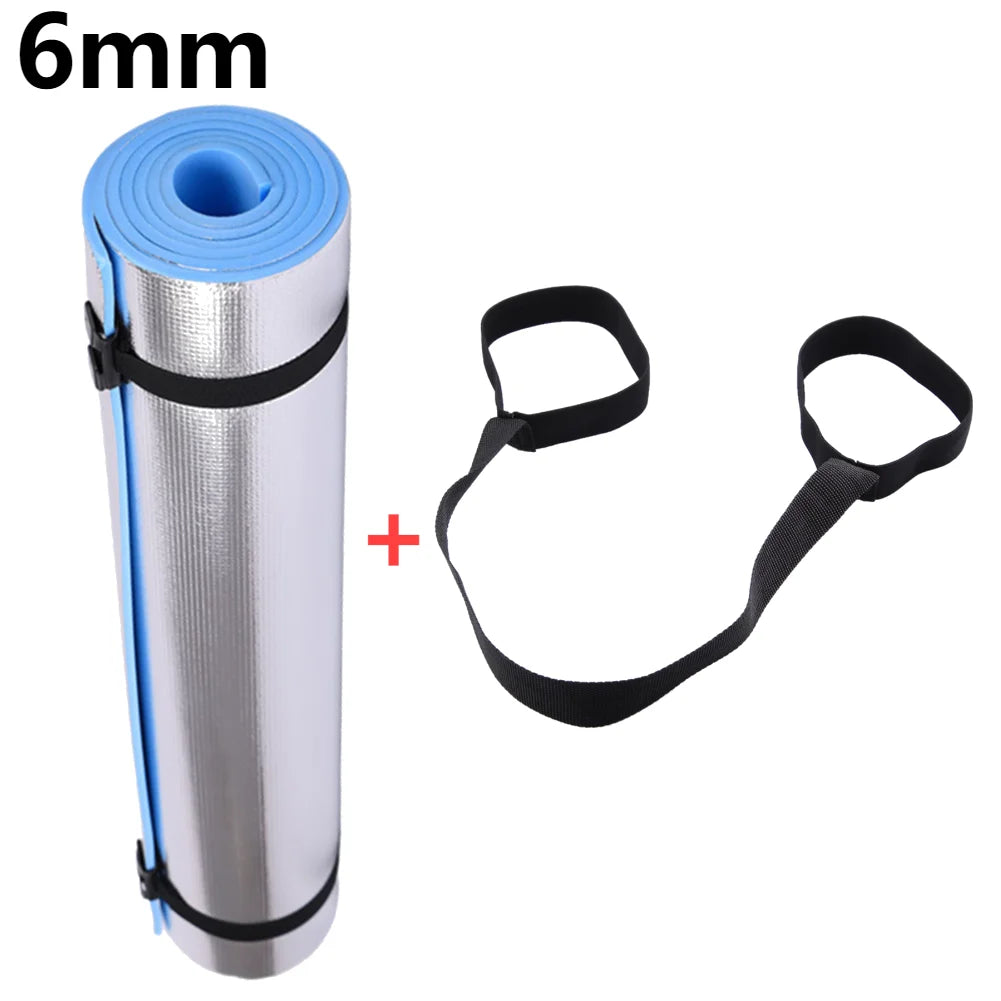 Yoga Mat Anti-skid Sports Fitness EVA 1/0.6CM Thick Fitness Yoga Mat for Exercise Yoga and Pilates Gymnastics Mat with Bandage