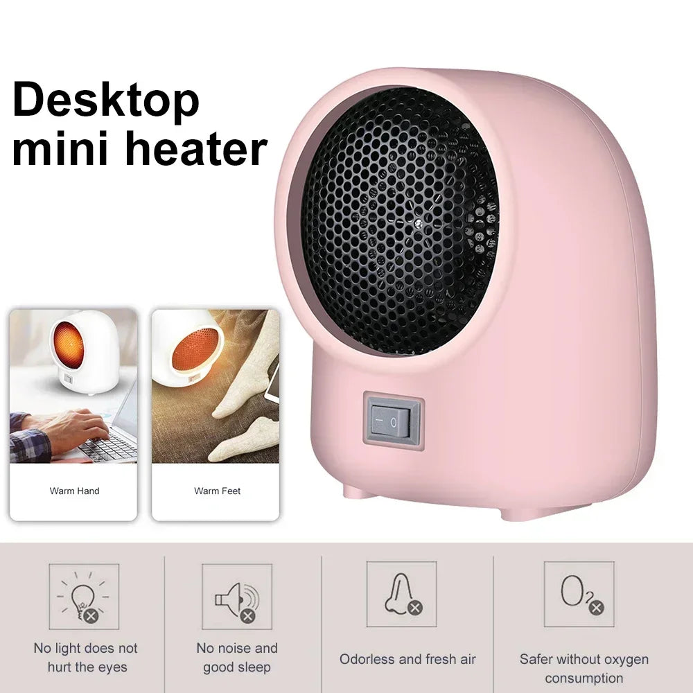 400W Mini Electric Heater 2-speed Quick Heating Home Electric Heater 220V/110V Hot Fan Overheating Protection Air Heat