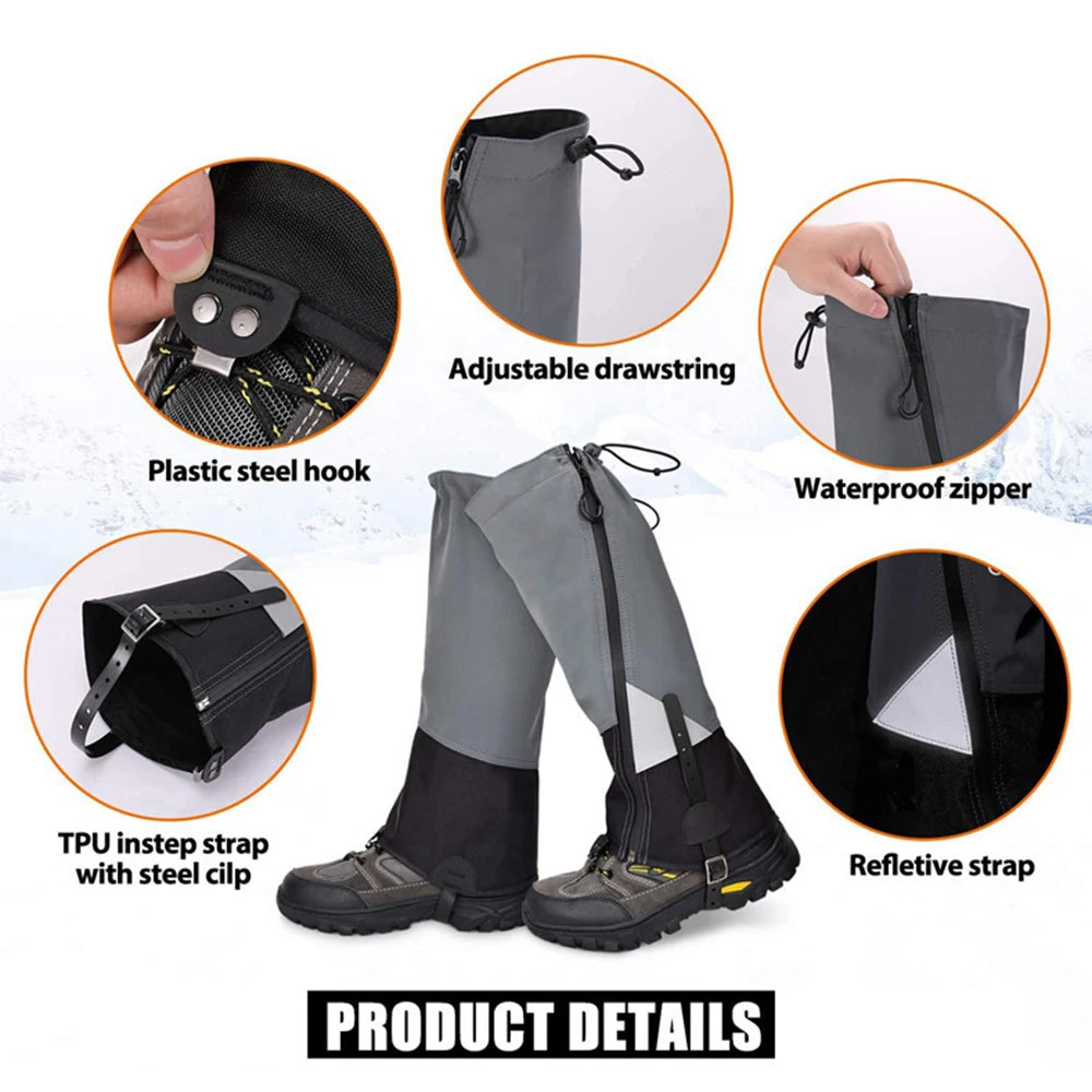 Legging Gaiter Travel Outdoor Leg Warmers Hiking Skiing Waterproof Winter Shoe Cover Boot Tourist Foot Protection Guard