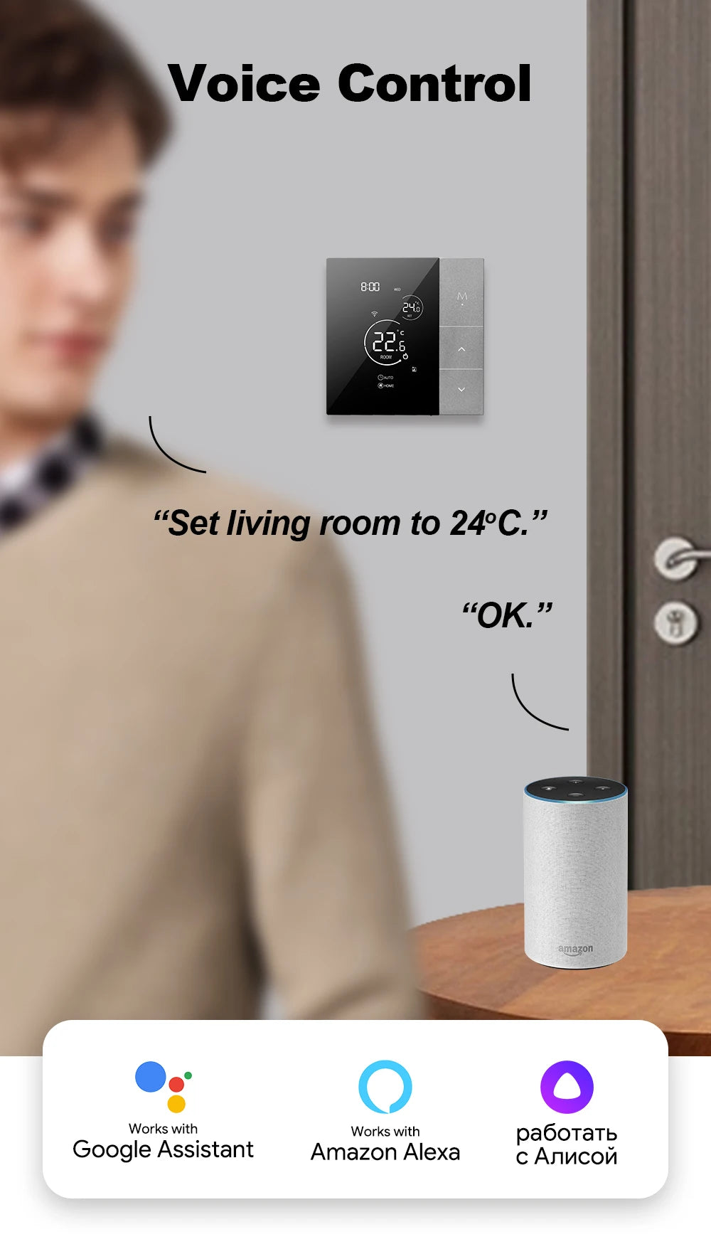 WiFi Thermostat Tuya Smart Home Thermoregulator For Boiler/Electric/Underfloor Heating Temperature Controller Alice Alexa Google