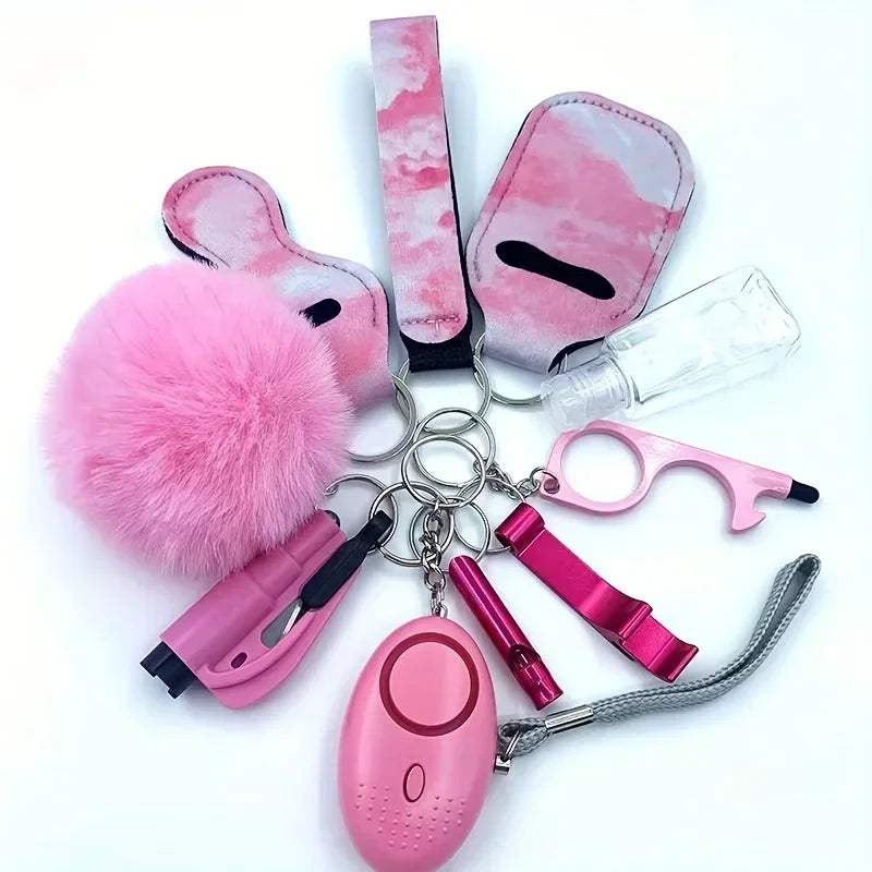 Self Defense Keychain for Women - Personal Safety Alarm with LED Light & Emergency Whistle | Protective Security Accessories