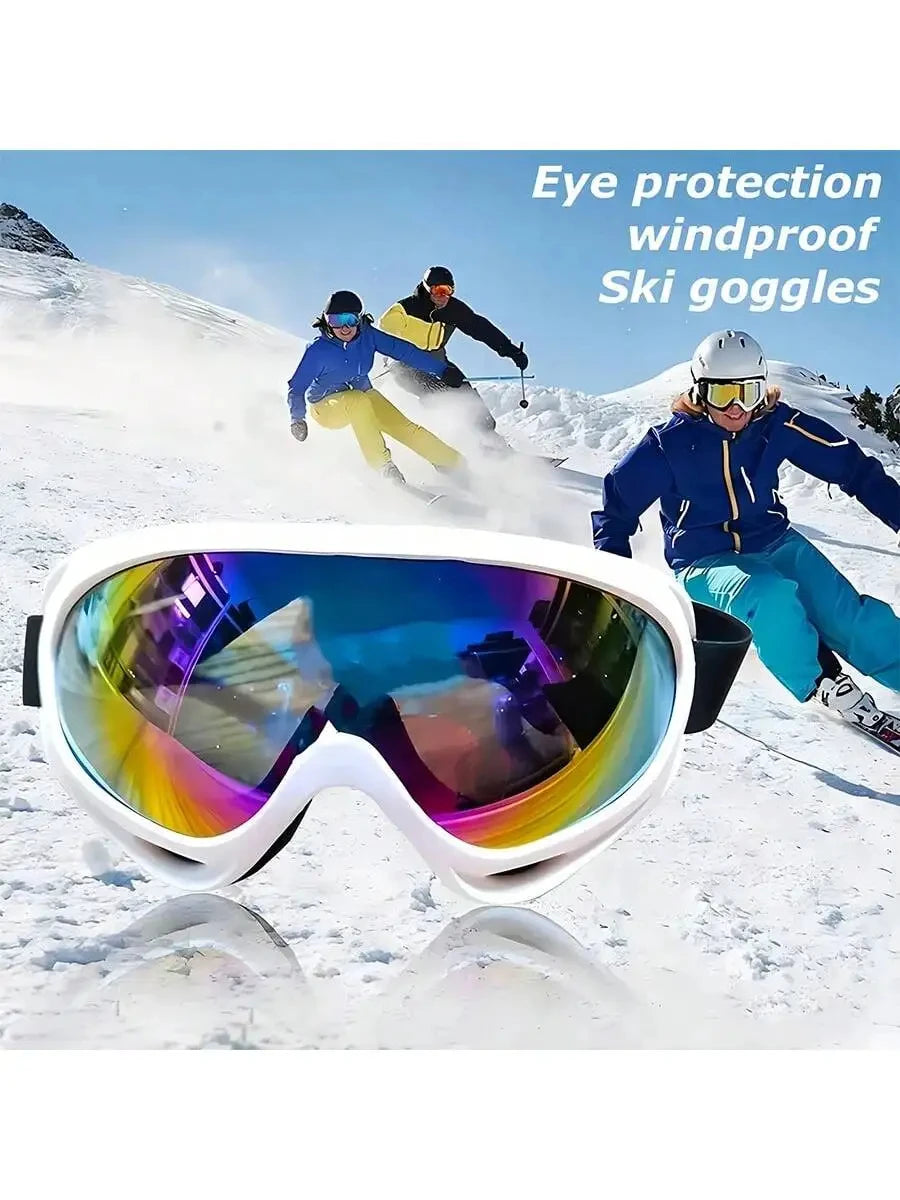 1pc Large Frame Polarized Ski Goggles For Men And Women, Windproof Snowproof UV Protection Anti-Fog Snowboard Goggles For Outdoo