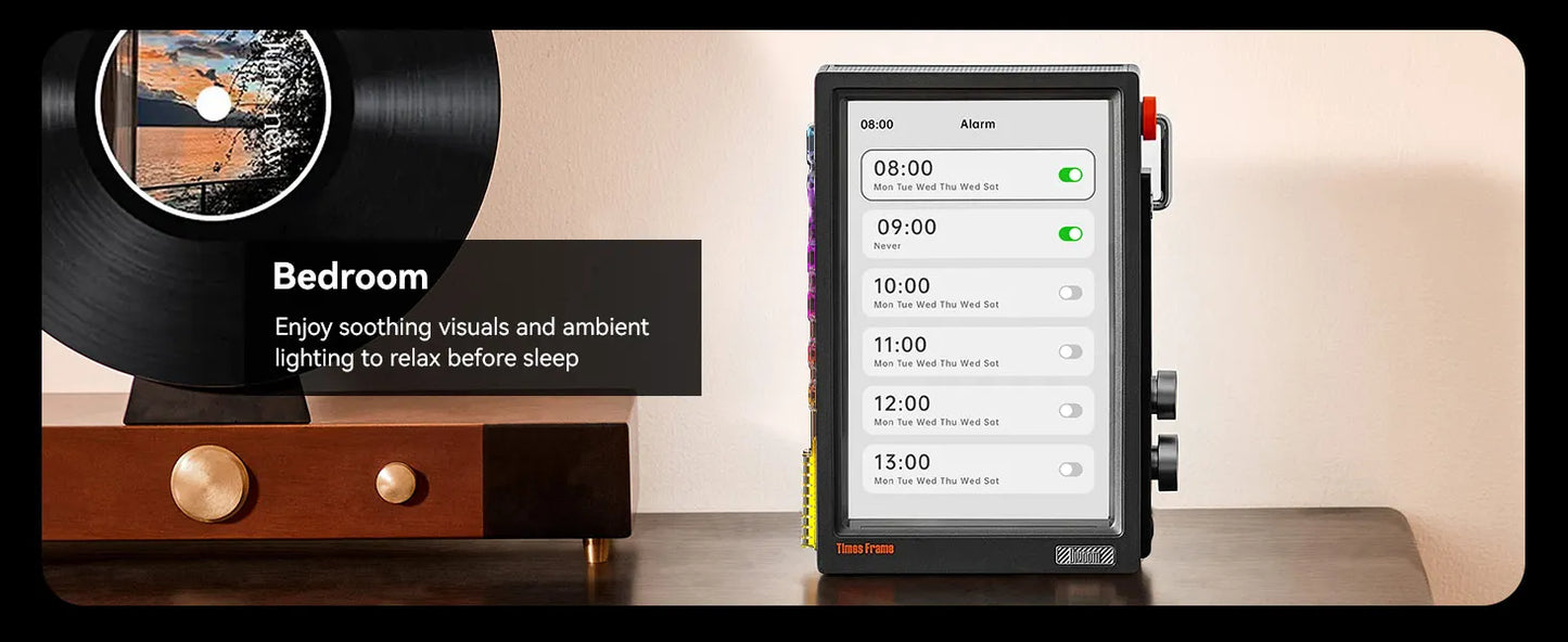 Divoom Times Frame Smart HD Screen | 10.1" DIY Digital Clock | Crypto Stocks Weather Calendar | Tech Gift Desk SetupPicture FramesGoWisse.com