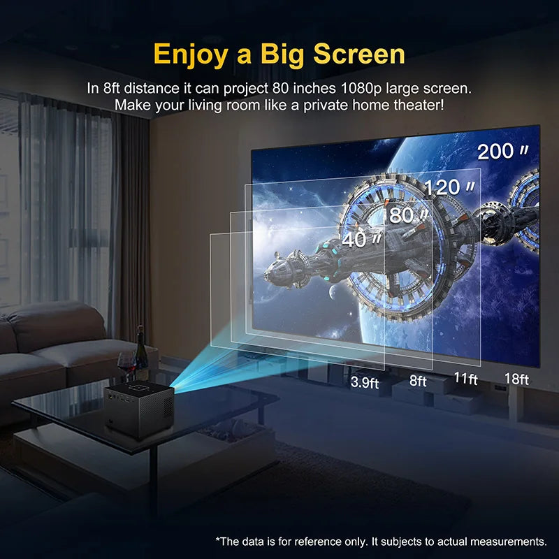 XNANO 300ANSI Projector 8K/4k WiFi 5G Voice Remote Portable Smart Movie Projector with LED Lighting BT5.0 Bulit-in More App