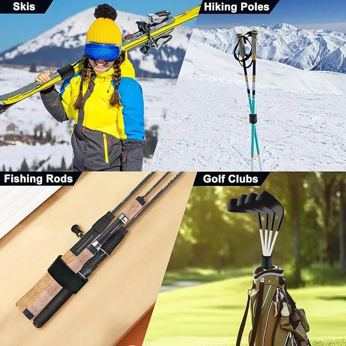 Outdoor Skis Fixing Band Ski Brake Retainer Skiing Straps Skijoring Skis Fixing Band Wrap Snowboarding Straps Sled Ski Accessary
