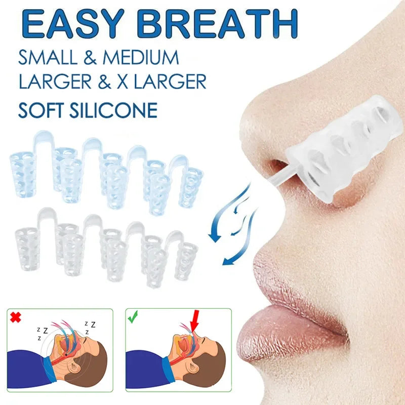 Anti Snoring Anti Snore Nose Clip Silicone Snoring Solution Device Snore Stopper Sleeping Aid Nasal Dilators Health Care