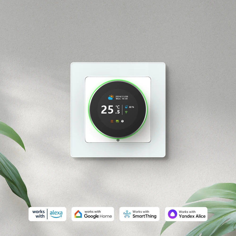 AVATTO Tuya WiFi Smart Knob Thermostat Temperature Controller For Water Gas Boiler Electric Heating Works With Alexa Google Home