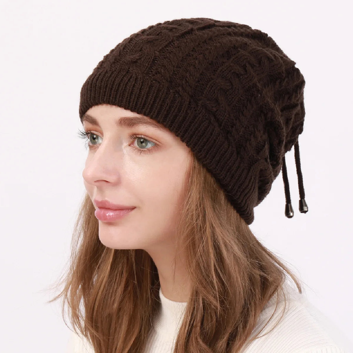fashion women stretchy knitted Skullies Beanies Hat solid snood scarf warm Beanie For womem Autumn winter Female Beanie cap