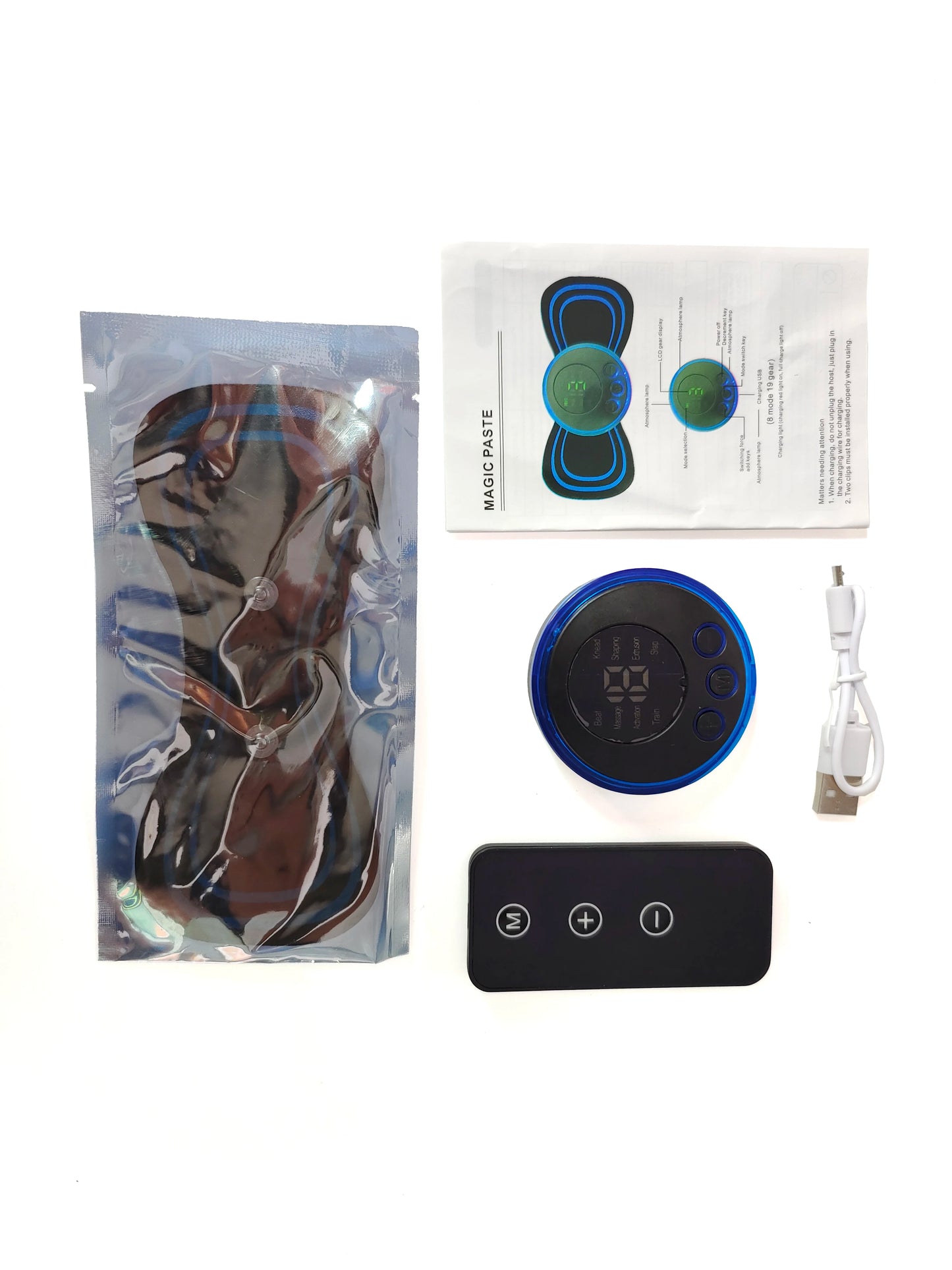 Remote Control Neck Massager Portable Smart Electric Rechargeable Shoulder Massage Patch Muscle Relaxation and Fatigue Relief