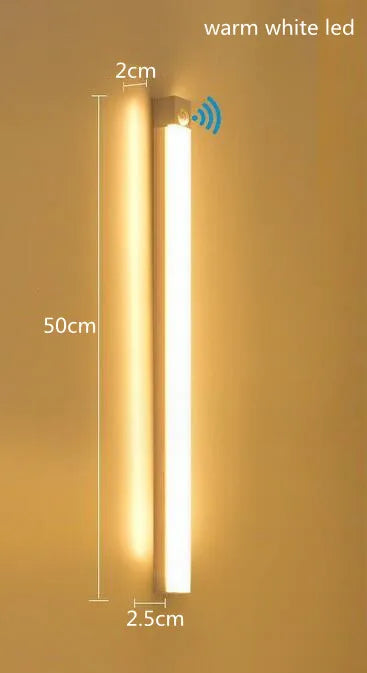 Motion Sensor led Light Wireless LED Night Light Type C Rechargeable Light Cabinet Wardrobe Lamp Staircase Backlight For Kitchen
