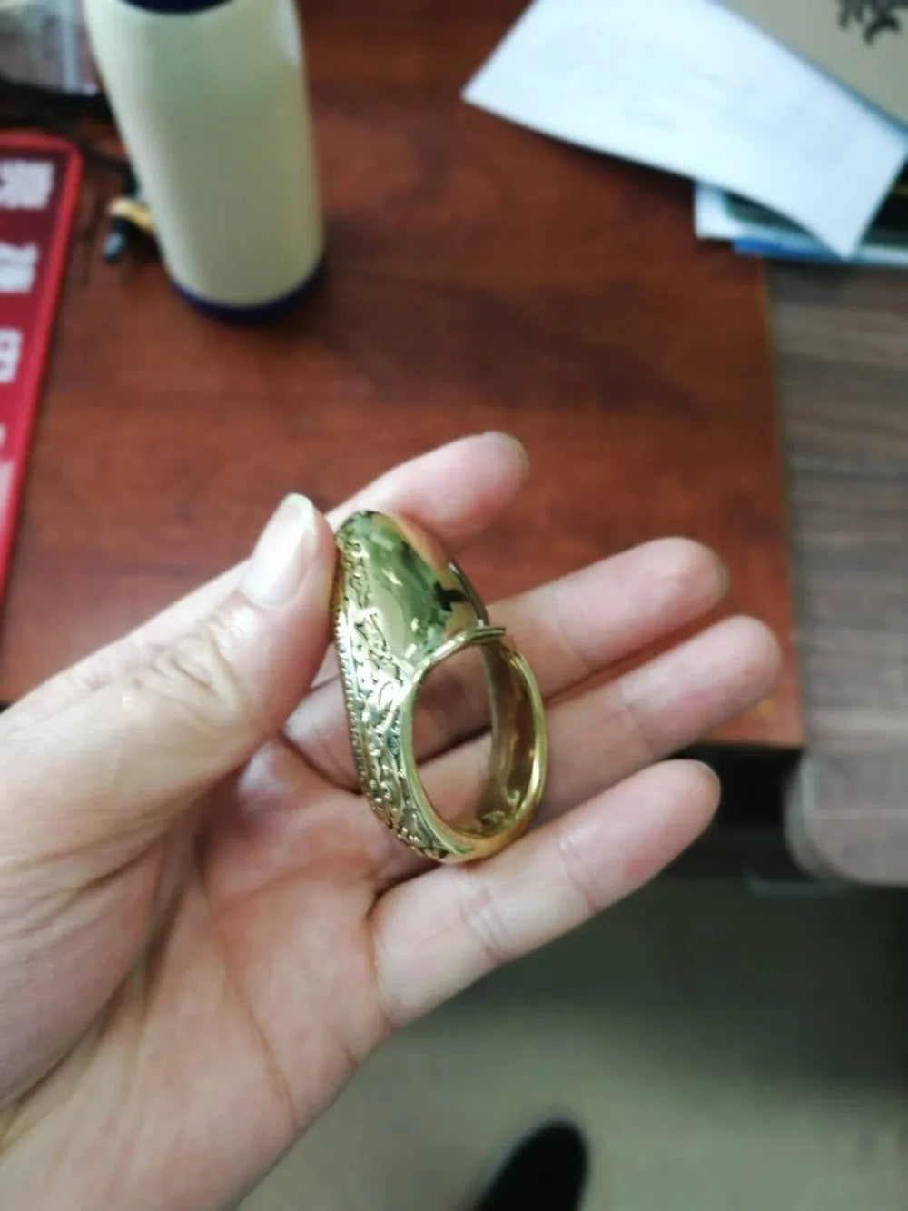 Archery Thumb Finger-Handmade Traditional Brass Wrist Archery Thumb Ring Finger Protector 16-24mm