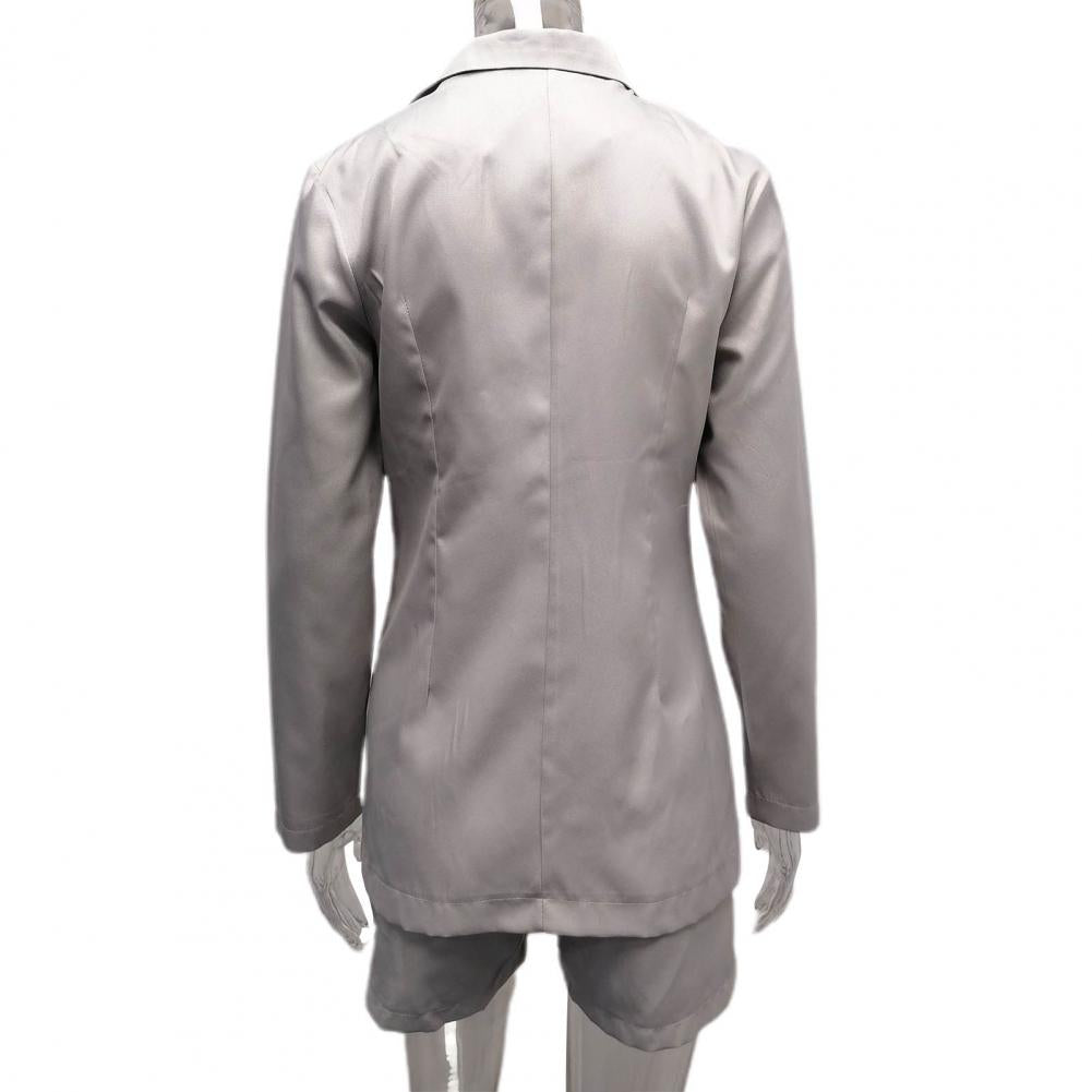 Women Suit Coat Single Button Lapel Deep V Neck Solid Color Formal Business OL Commute Lady Coat Jacket Slim Fit Blazer