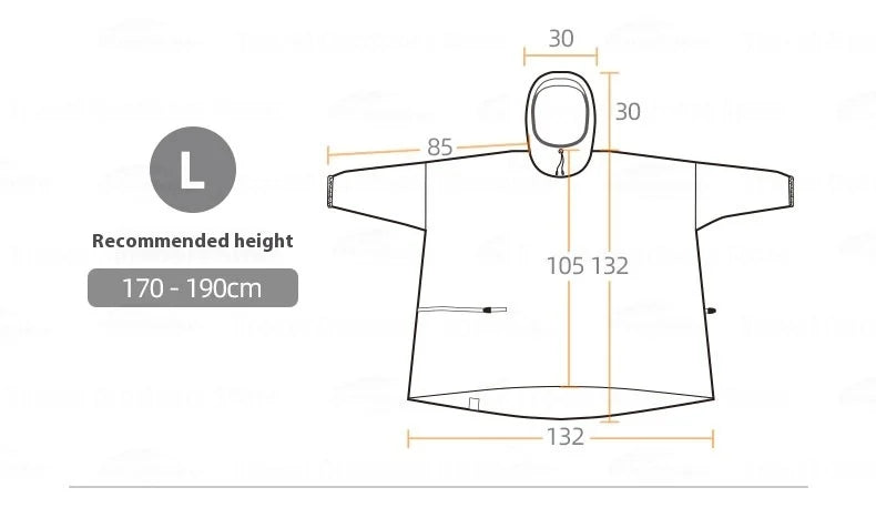 3F UL GEAR Sleeve Raincoat Lightweight Windproof and Waterproof PU5000mm 3D Silicon Coating Fabric About 180g Nylon Polyester