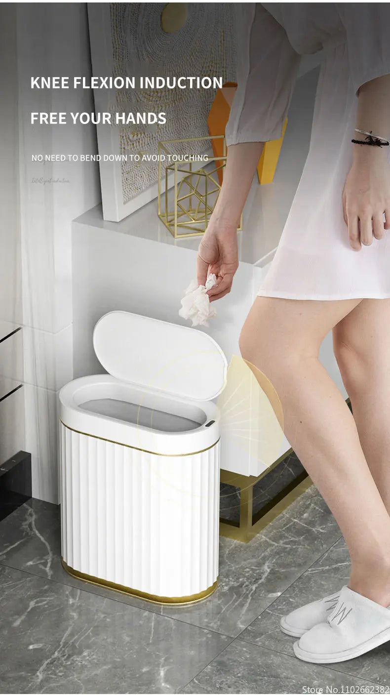 7L/9L Smart Trash Can Electronic Automatic Smart Sensor Garbage Bin Household Toilet Waste Garbage Can for Kitchen Bathroom