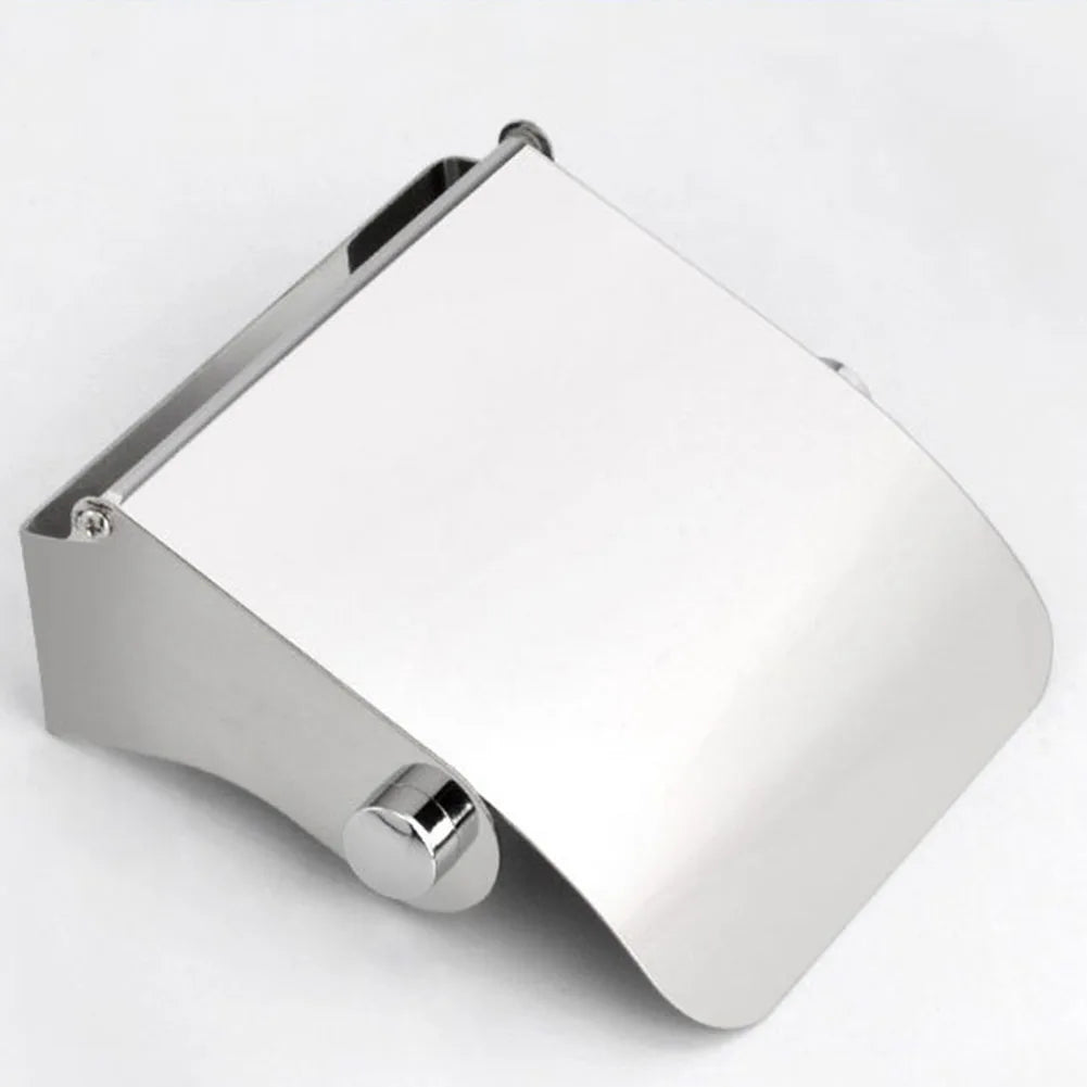 Toilet Roll Paper Holder Organizer Wall Mount Storage Stand Kitchen Bathroom No Drill Paper Stand Tissue Dispenser