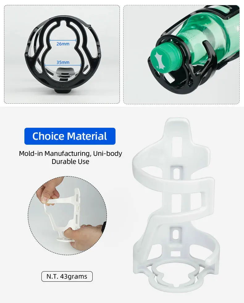 Deemount Bicycle Water Bottle Holder 65mm PC Mold-in Plastic Bottle Cage Carrier Rack Light Weight  Cycling Parts BKG-008