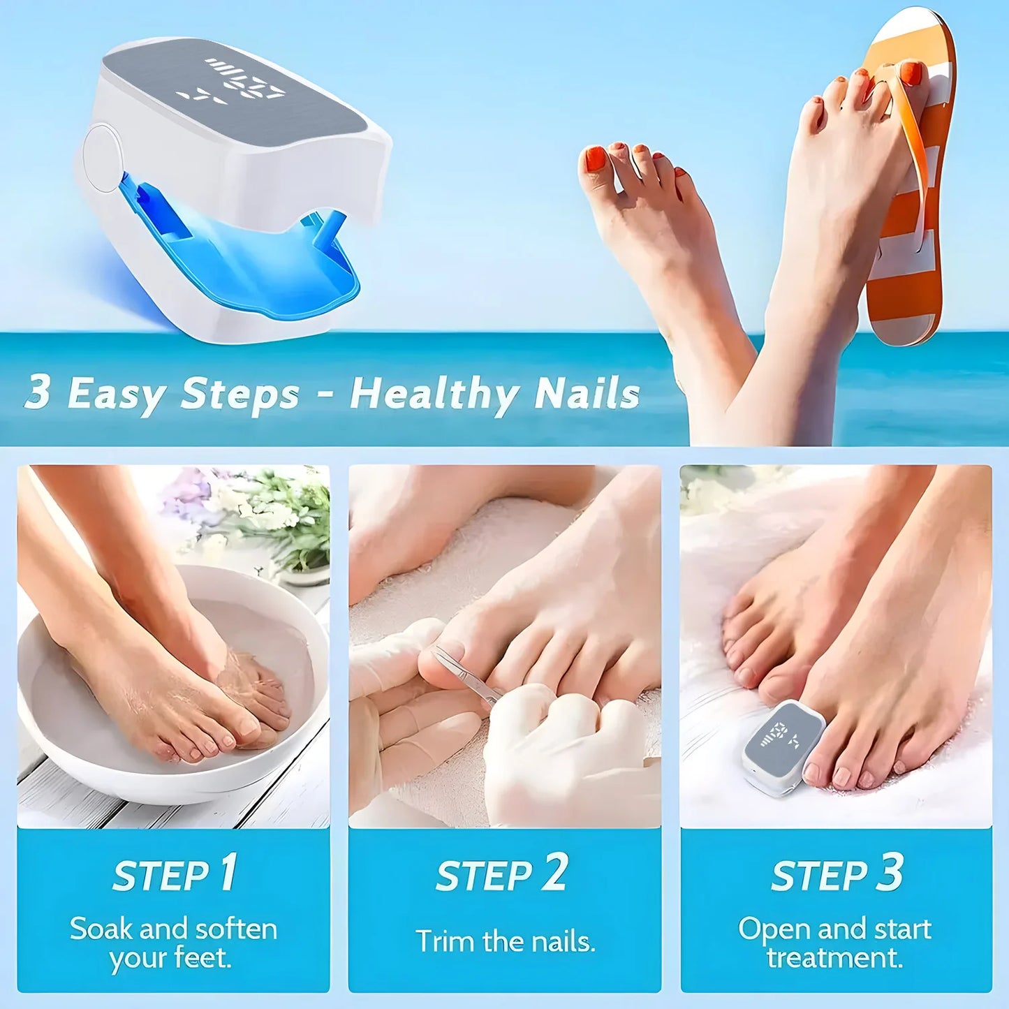 Nail Fungus Treatment Tools Fungal Nail Treatment Device Anti-Equipment Effectively Remove Fungal Toenail Nail Fungal Infection