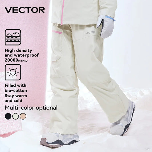 VECTOR  Woman Man Winter Ski Pants Outdoor High Quality Windproof Waterproof Warm Snow Trousers Winter Ski Snowboarding Pants
