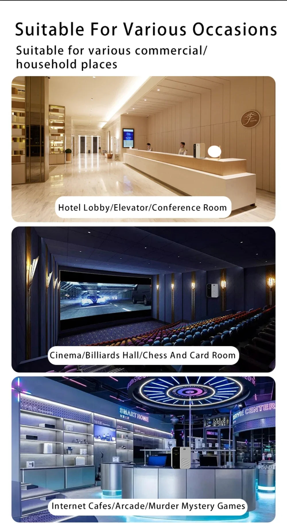 Hotel Aroma Diffuser Machine Wall Mounted Room Fragrance Diffuser Bluetooth Electric Smell Distributor Electric Smell for HomeElectric DiffusersGoWisse.com