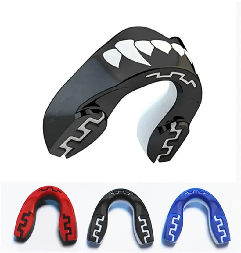 1PC Mouth Guard Sports- Teeth 3D Technology Double Layer Boxing Mouth Guard Perfect Fit Adults with Case - Boil & Bite Mouth