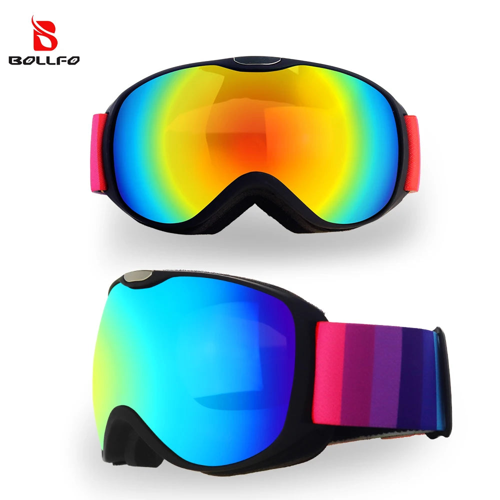Kids Ski Goggles for Age 4-14 Anti-fog Double Layer UV400 Snow Eyewear Outdoor Sports Winter Snowboard Children Skiing Glasses